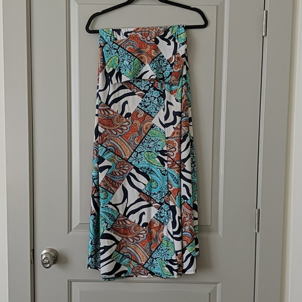 Printed Boho Maxi Skirt
